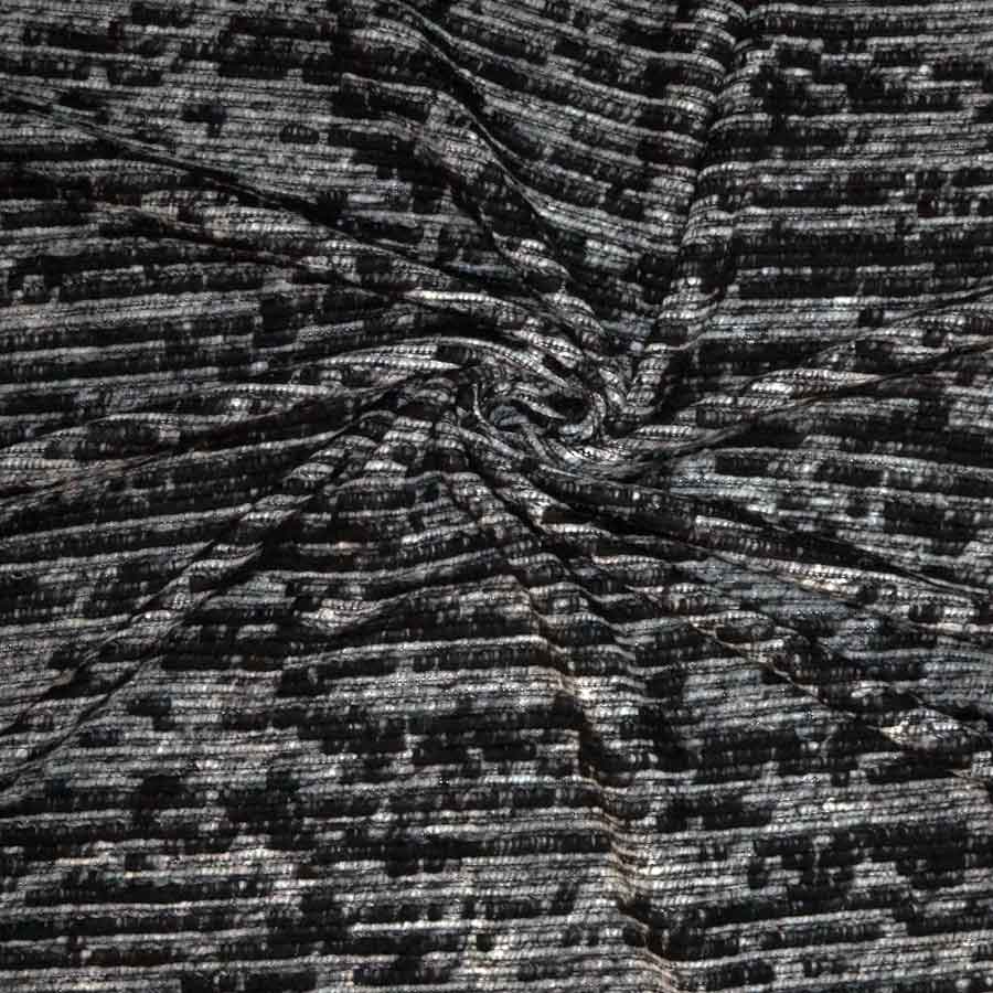 Maglia bouclè scuro misto lana